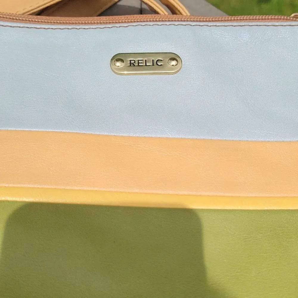 Relic color stripe faux leather purse shoulder bag